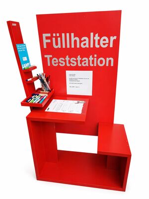 Schreibgeräte Teststation